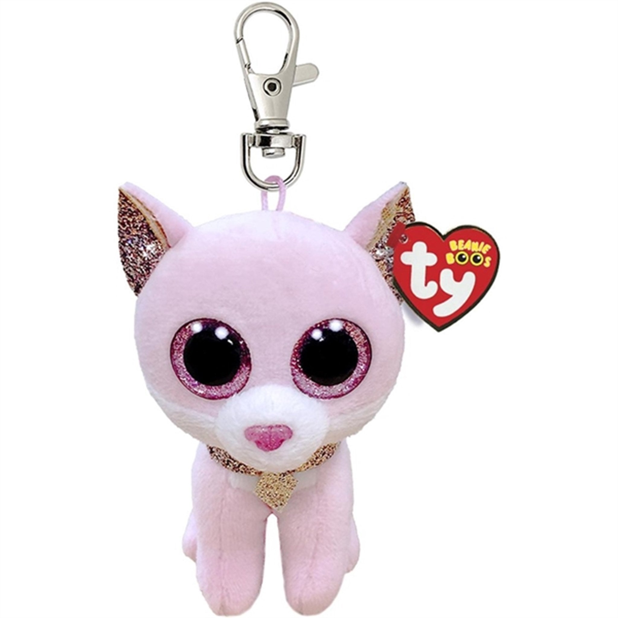 TY Beanie Boos Fiona - Pink Cat Clip