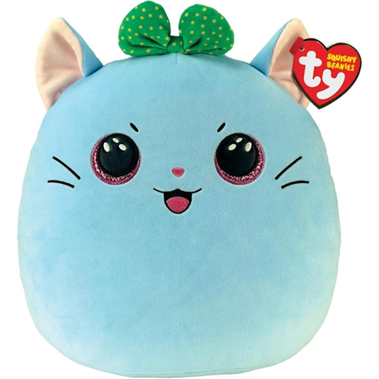 TY Squishy Beanies Kirra - Cat m. Rosett Squish 25cm