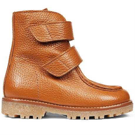 Angulus Mid-Cut Sneaker Med Kardborreband Caramel 2