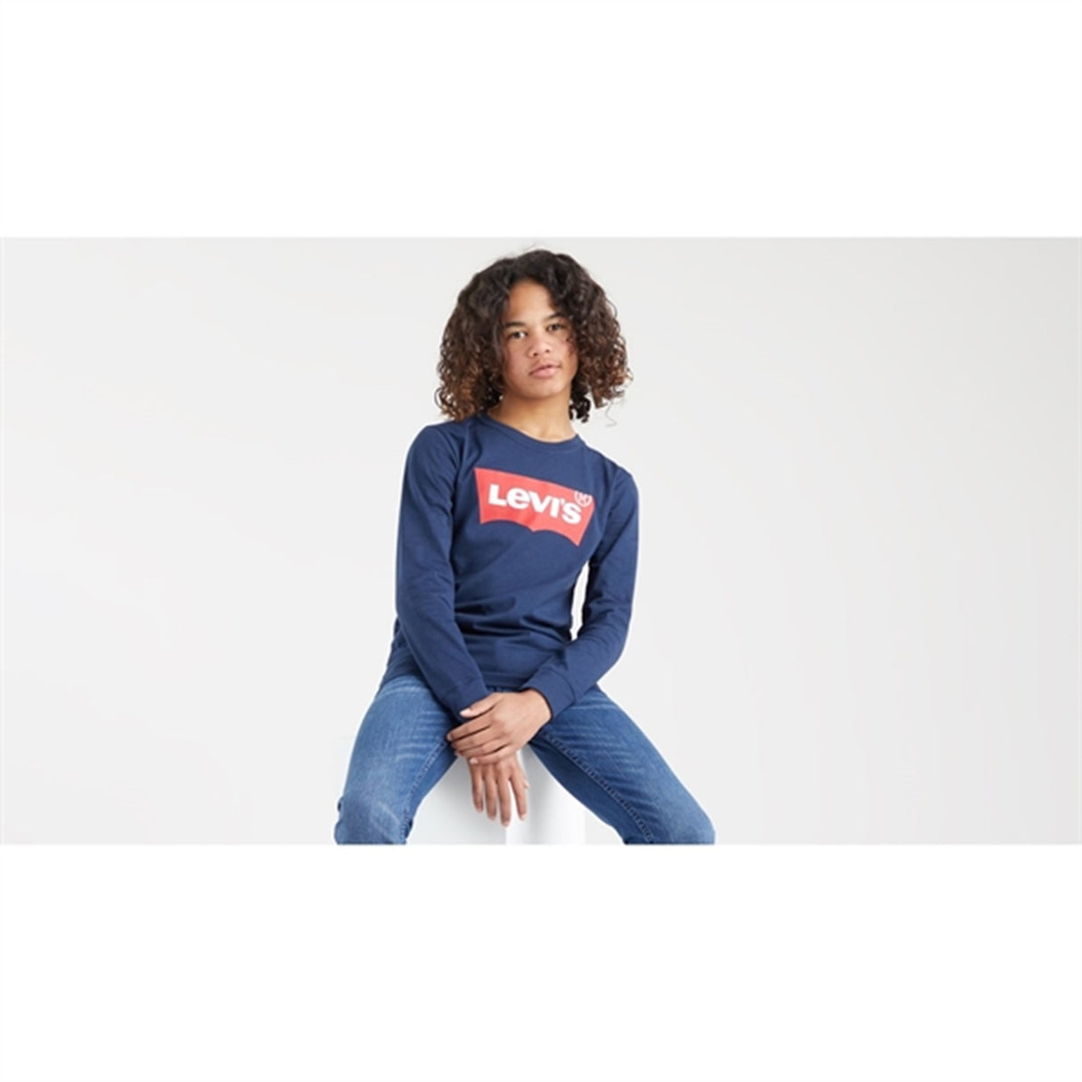 Levi's Long Sleeve Batwing T-Shirt Dress Blues 5