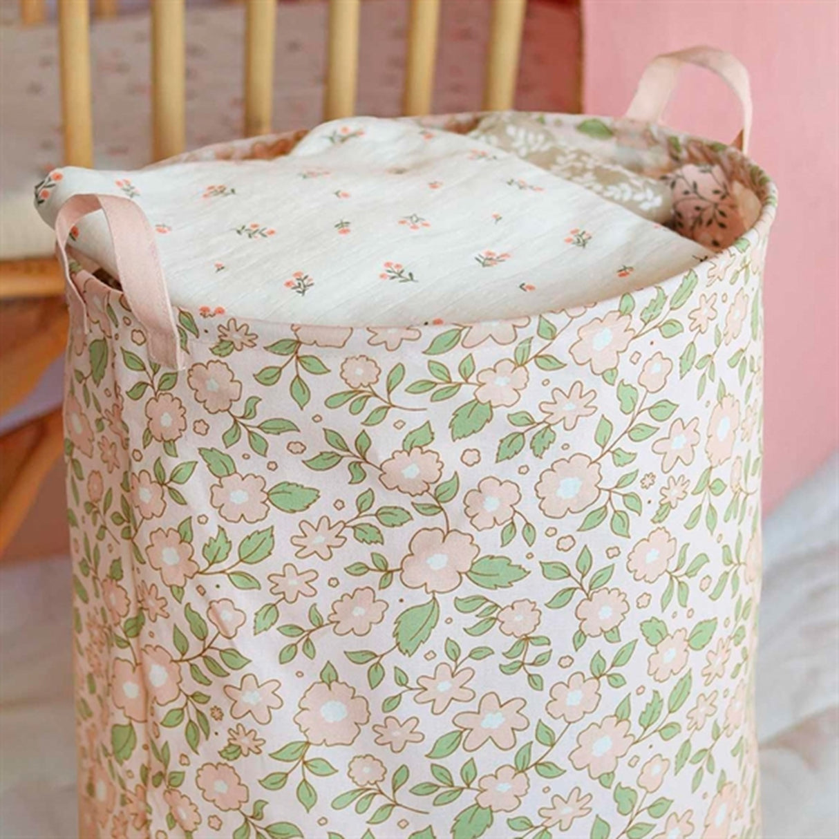 A Little Lovely Company Storage Basket Blossom Pink