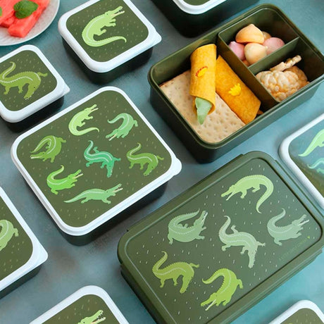 A Little Lovely Company Bento Matlåda Crocodiles 2