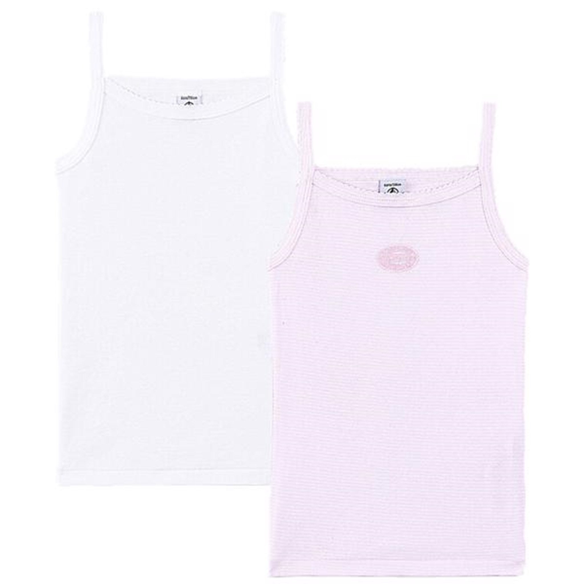 Petit Bateau Undershirt 2-pack Light Pink/White