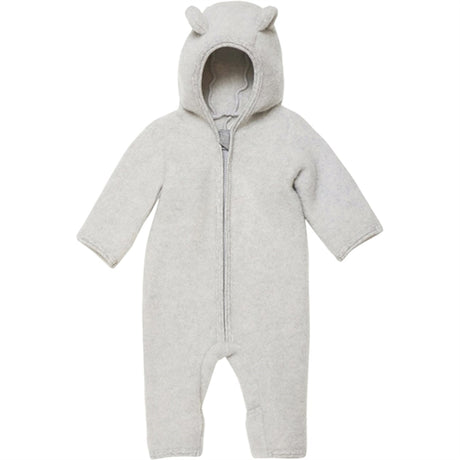 Huttelihut Ull Allie Bebis Overall m. Ører Light Grey