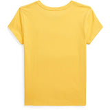 Polo Ralph Lauren Girls T-Shirt Chrome Yellow W/ Bright Pink 2