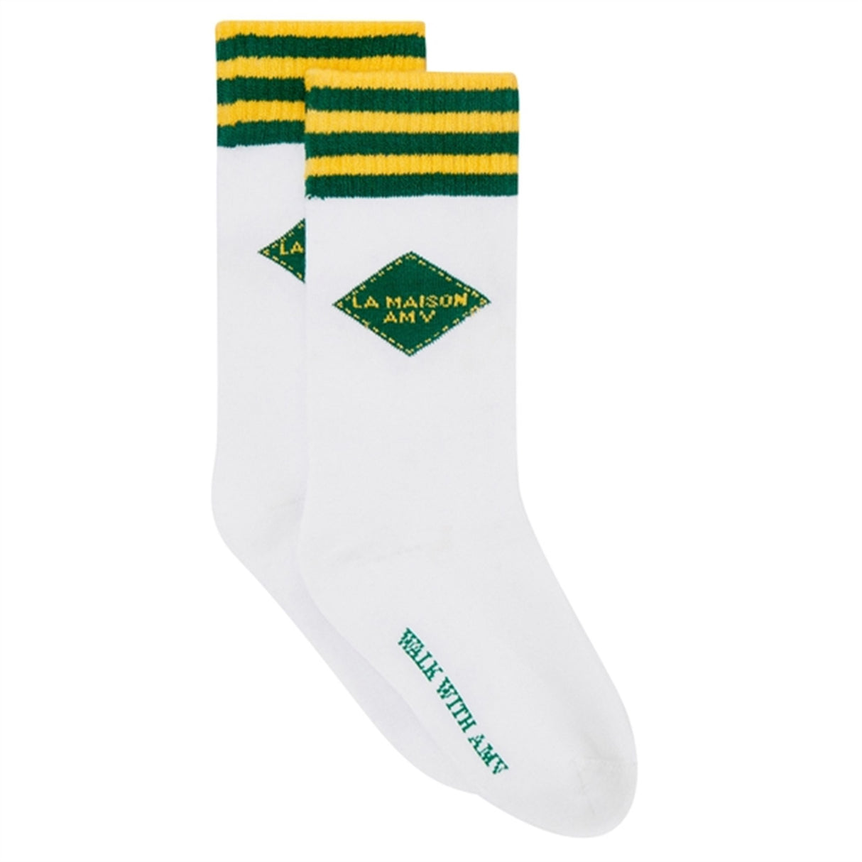 American Vintage Strumpor Clypsun Green/Yellow Stripes