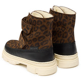 Angulus Tex-Støvle Med Kardborreband Og Uldfoer Black/ Brown leo 3