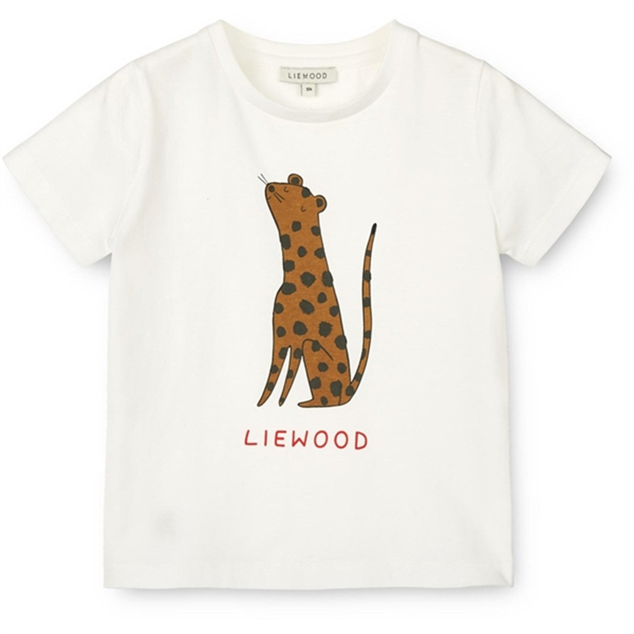 Liewood Leopard/Crisp White Apia Bebis Placement T-shirt