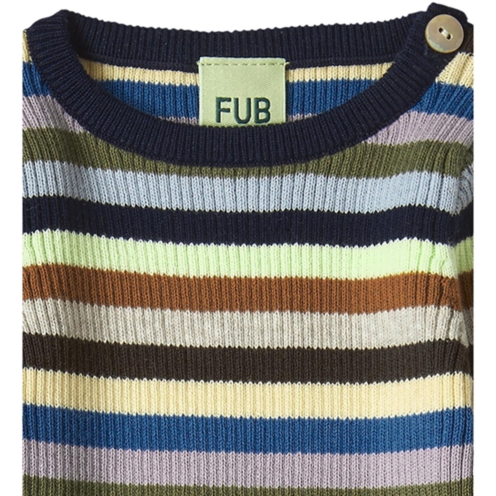 FUB Multi Stripe Bebis Striped Rib Blus 2