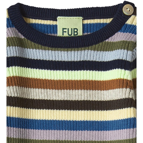FUB Multi Stripe Bebis Striped Rib Blus 2