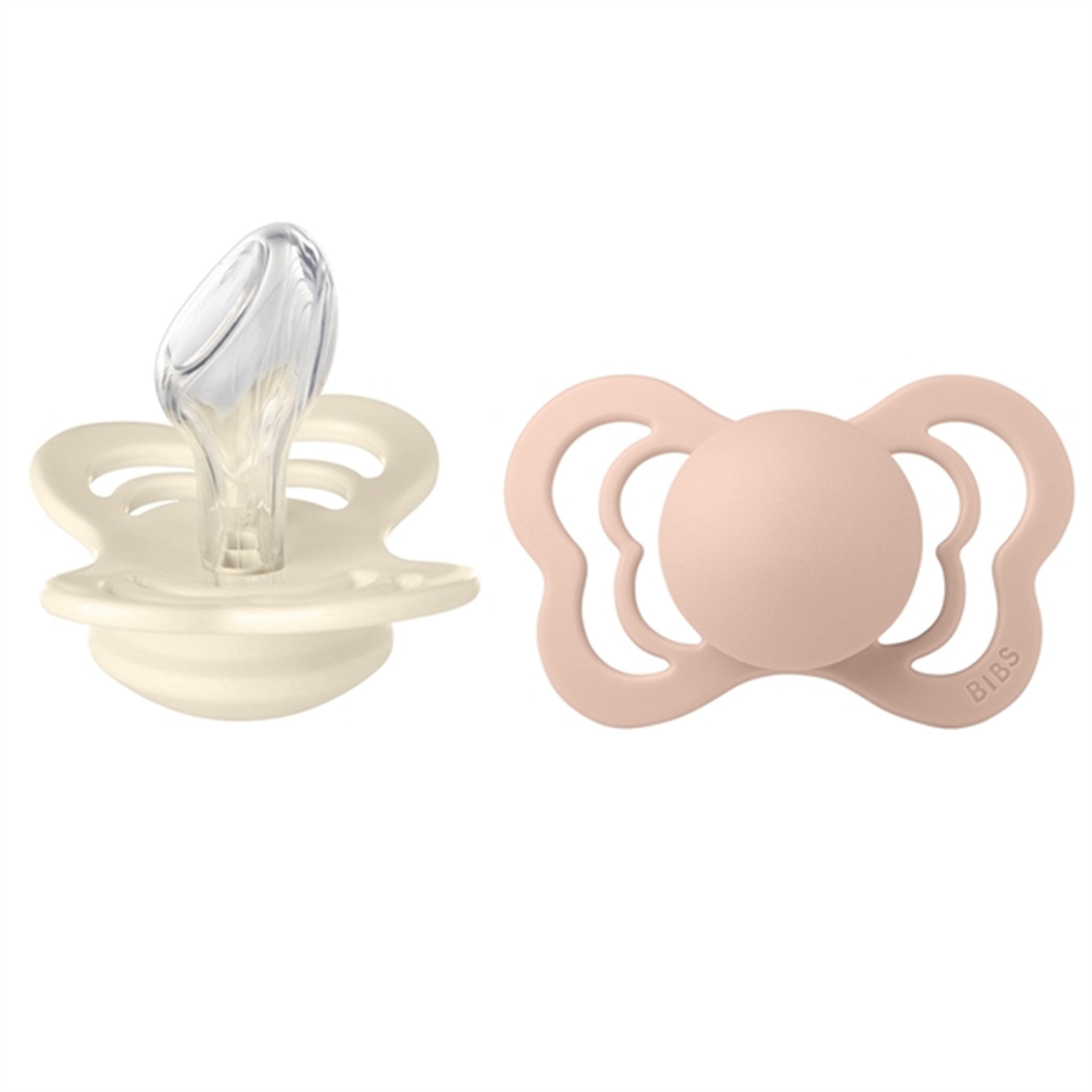 Bibs Couture Silikone Sutter 2-pack Anatomisk Ivory/Blush