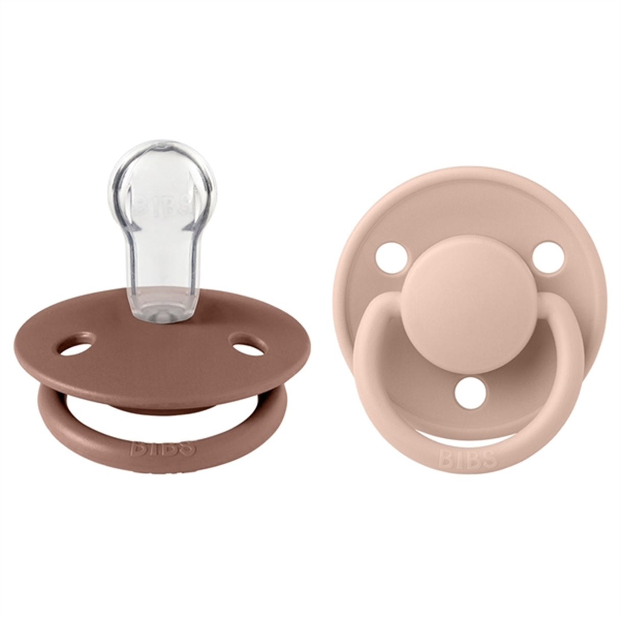 Bibs De Lux Silikon Nappar 2-pack Round Woodchuck / Blush