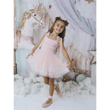 Dolly by Le Petit Tom Unicorn Rainbow Ballerinaskor Tulle Tutu Klänning Rainbow Pastel