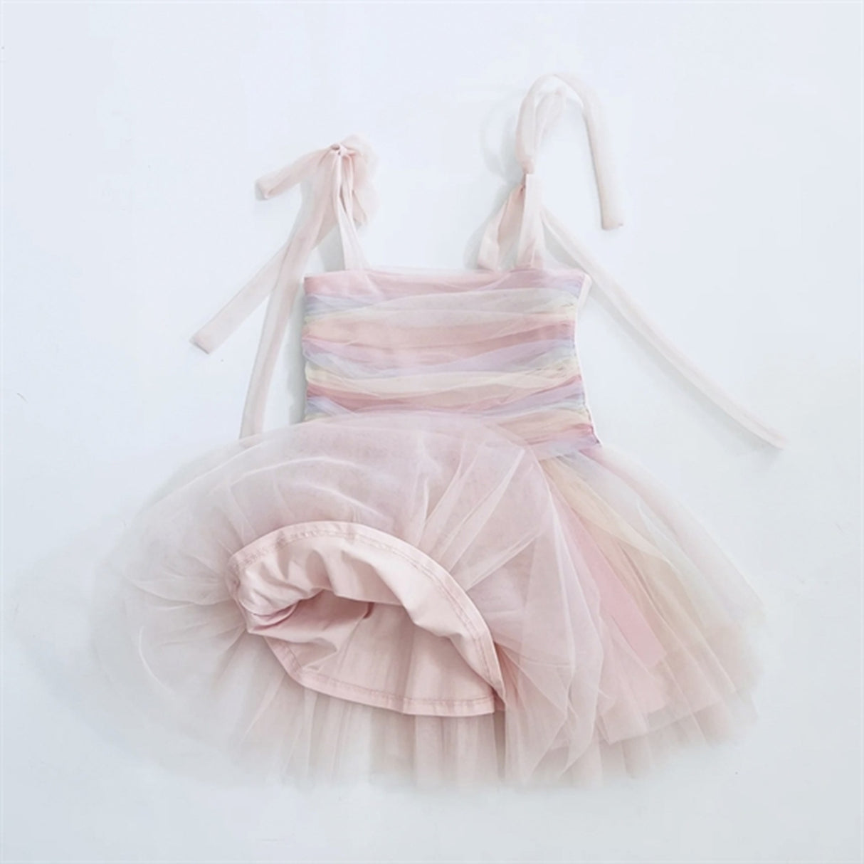 Dolly by Le Petit Tom Unicorn Rainbow Ballerinaskor Tulle Tutu Klänning Rainbow Pastel