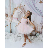 Dolly by Le Petit Tom Unicorn Rainbow Ballerinaskor Tulle Tutu Klänning Rainbow Pastel