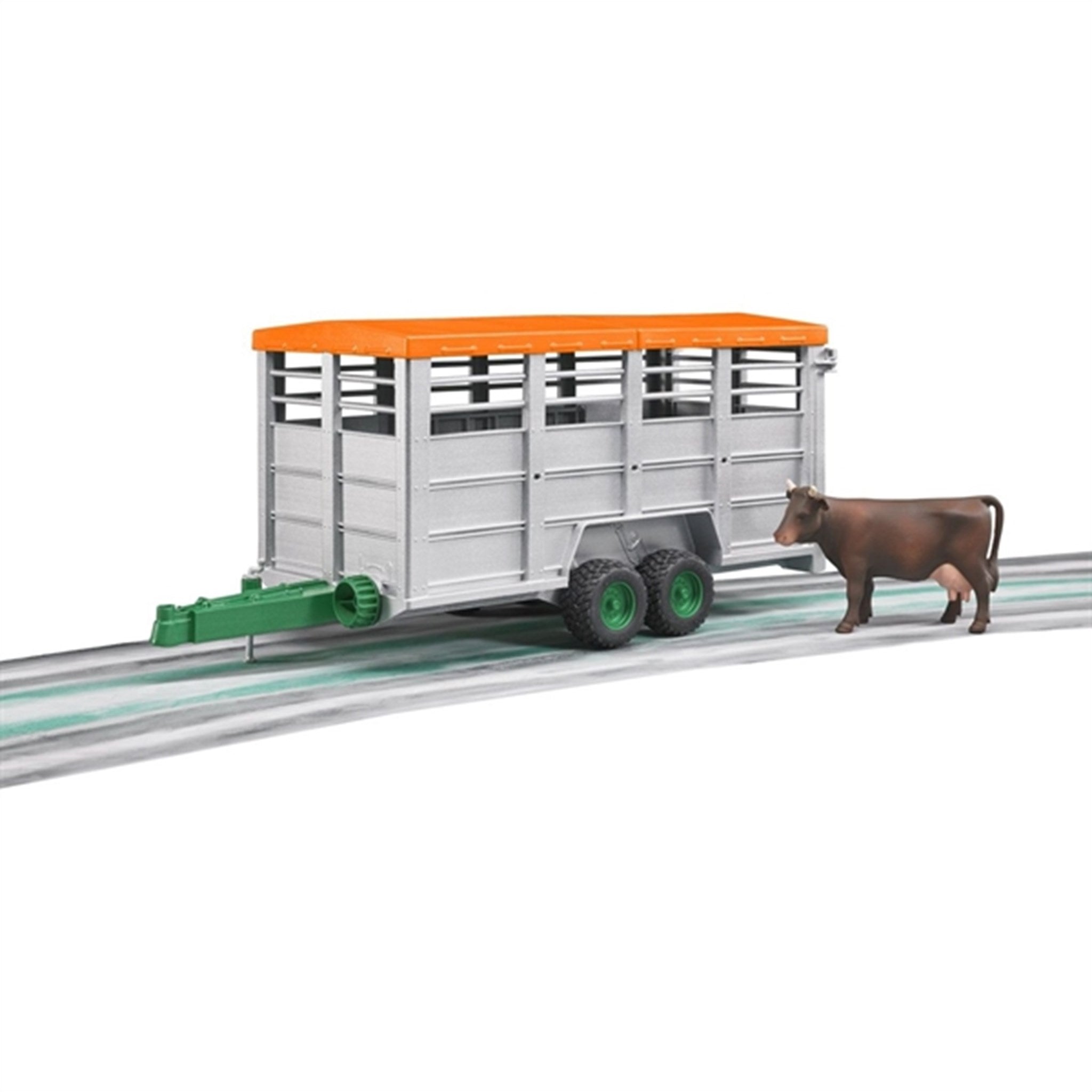 Bruder Livestock Trailer with 1 Cow 6