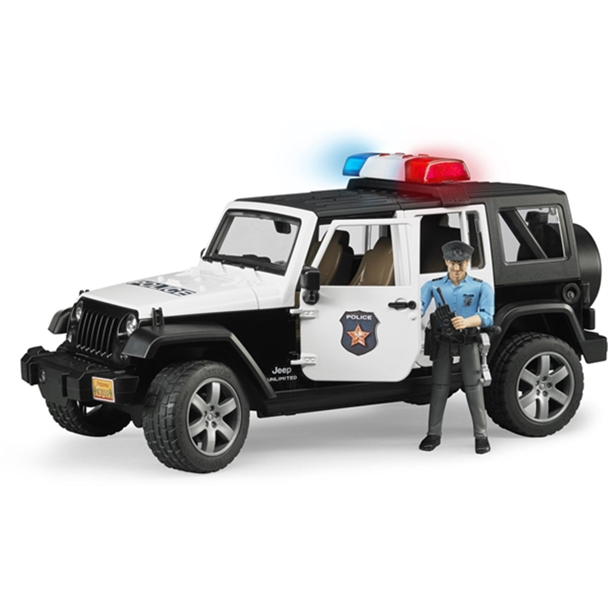Bruder Jeep Wrangler Unlimited Rubicon Police Vehicle with Officer
