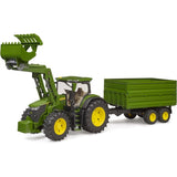 Bruder John Deere 7R 350 with Frontloader and Tipping Trailer