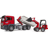 Bruder MAN TGS Truck with Roll-Off-Container and Schäffer loader