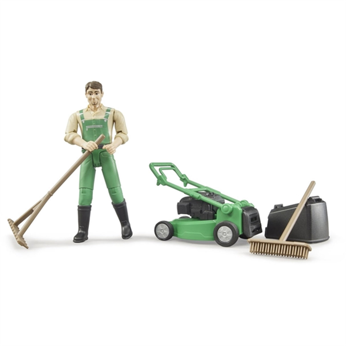 Bruder Bworld Gardener with Lawn Mower and Equipment