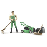 Bruder Bworld Gardener with Lawn Mower and Equipment