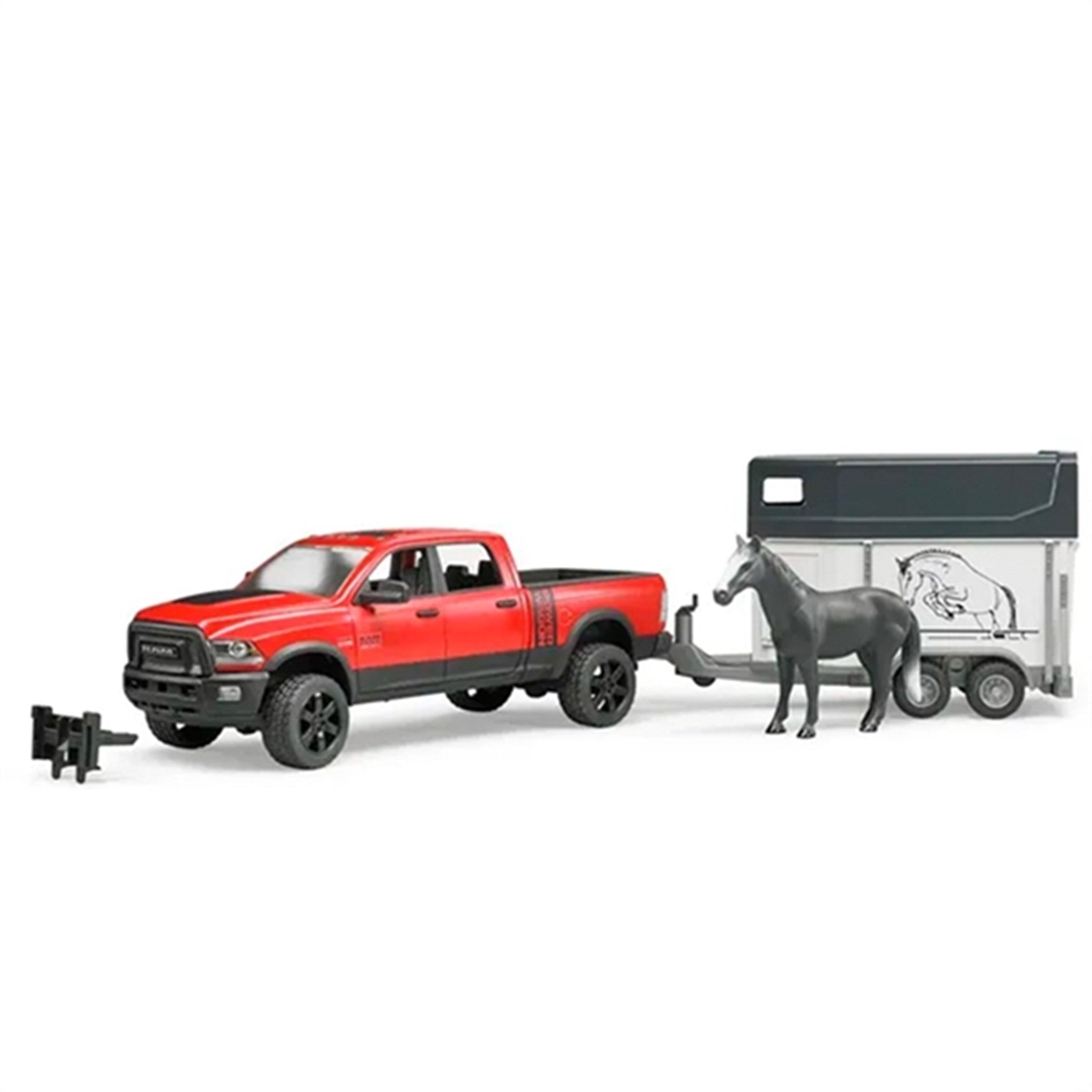 Bruder RAM 2500 Power Wagon with Horse trailer and Horse