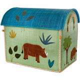 RICE Jungle Theme Raffia Kurvehus til Opbevaring 3-pak