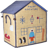 RICE Adventure Theme Raffia Kurvehus til Förvaring 3-pack