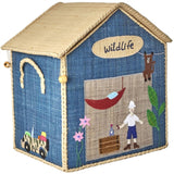 RICE Adventure Theme Raffia Kurvehus til Förvaring 3-pack
