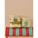 RICE Nature Förvaringskorg med Dyremotiv Ekstra Lille 2-pack