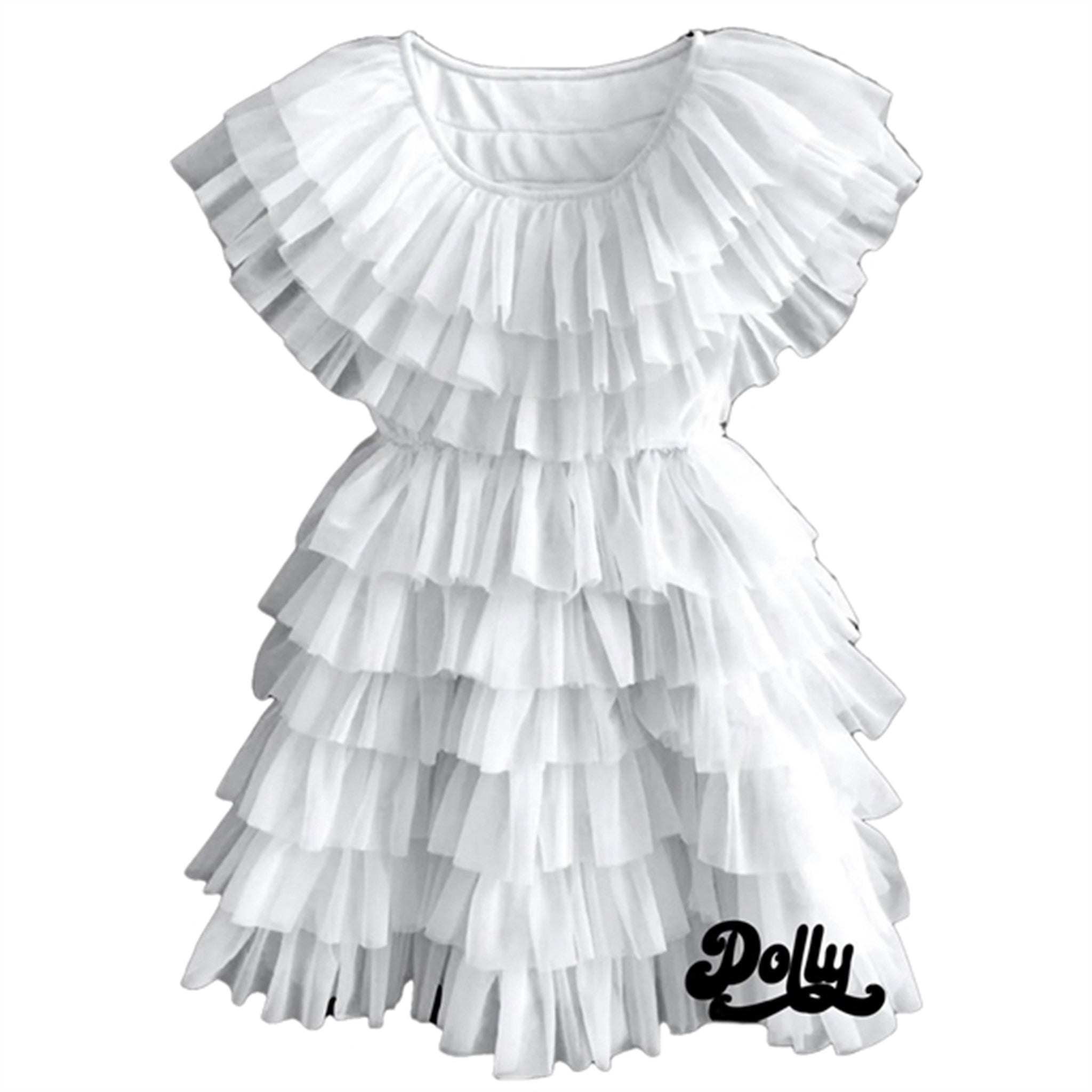 Dolly By Le Petit Tom Dolly Delicious Cake Klänning Whipped Cream White