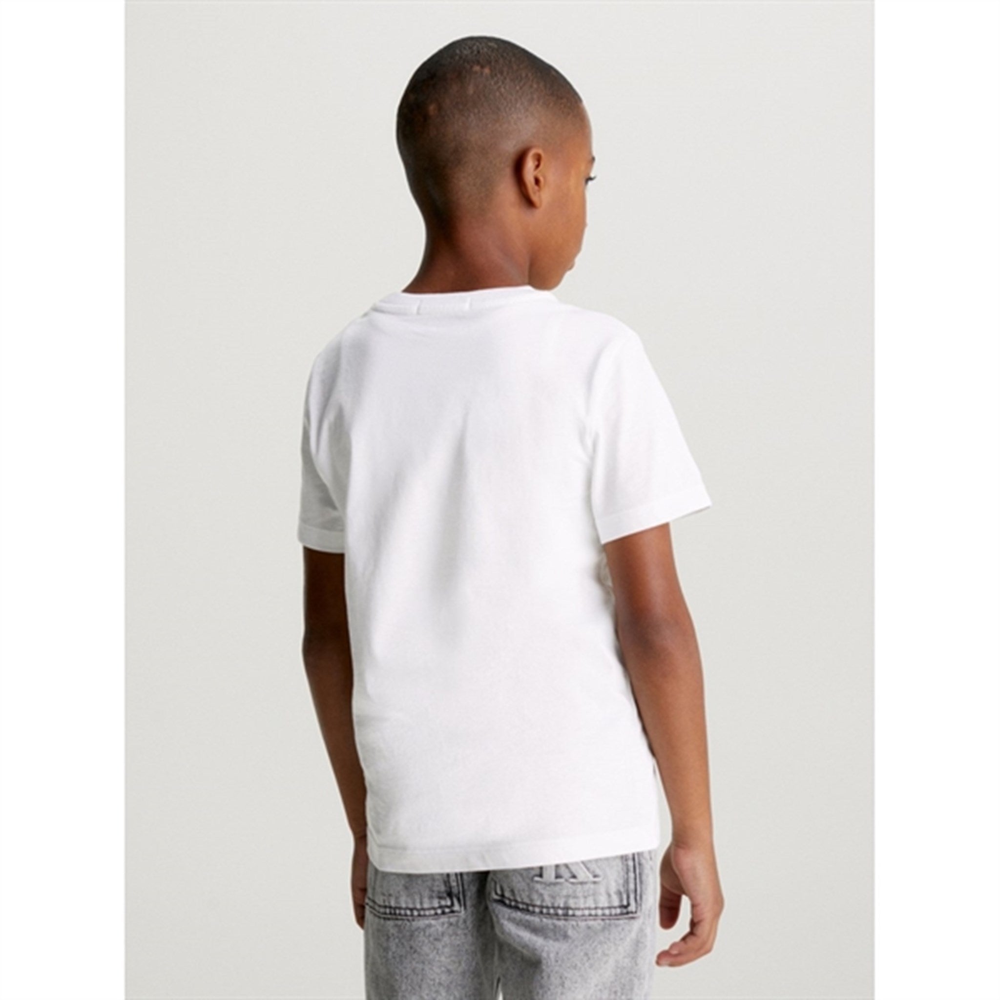Calvin Klein Monogram Mini Badge T-Shirt Bright White 5