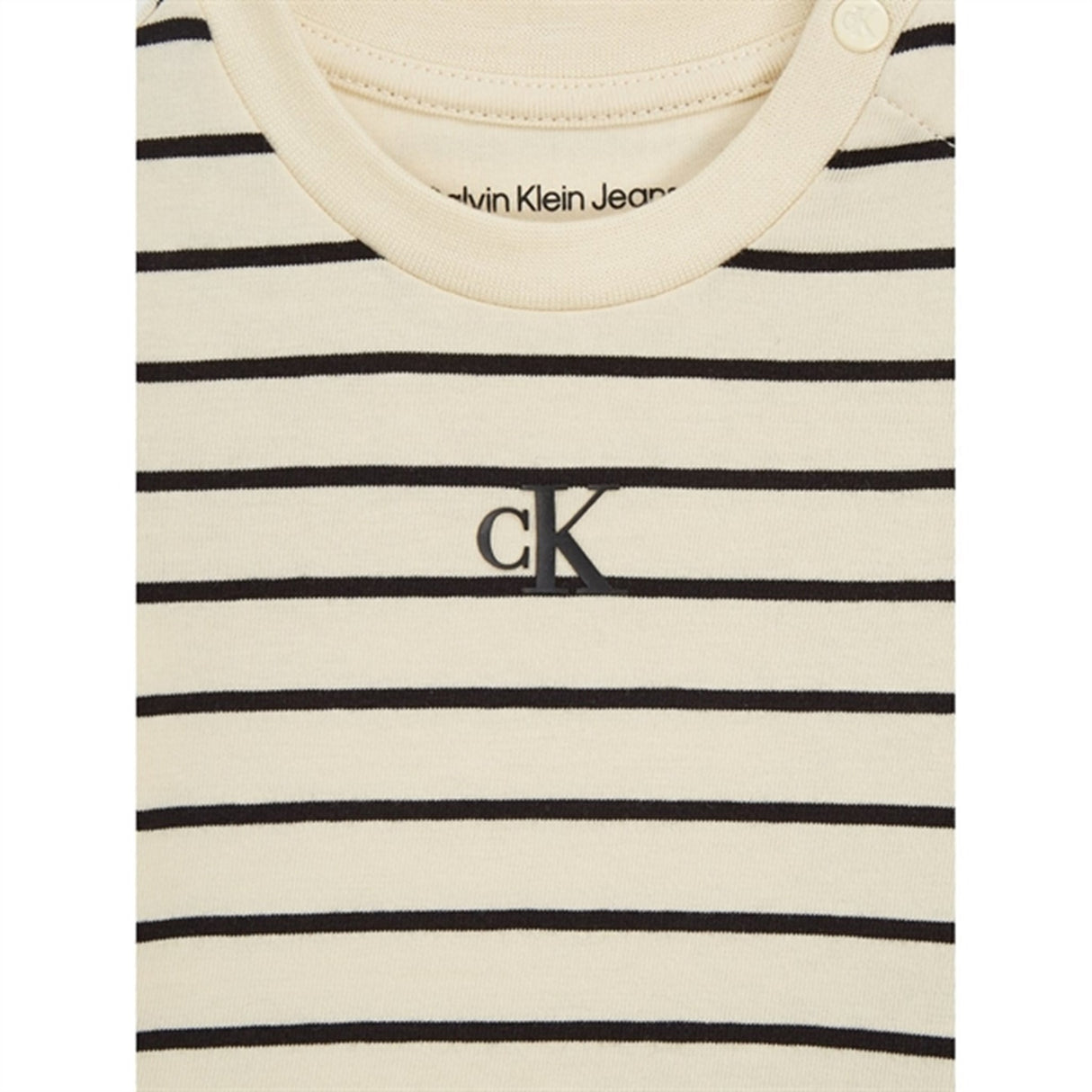 Calvin Klein Striped Ls T-Shirt Black/ Vanilla Stripe 3