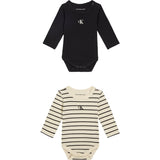 Calvin Klein Striped Ls Body Set Black / Black Vanilla Stripe