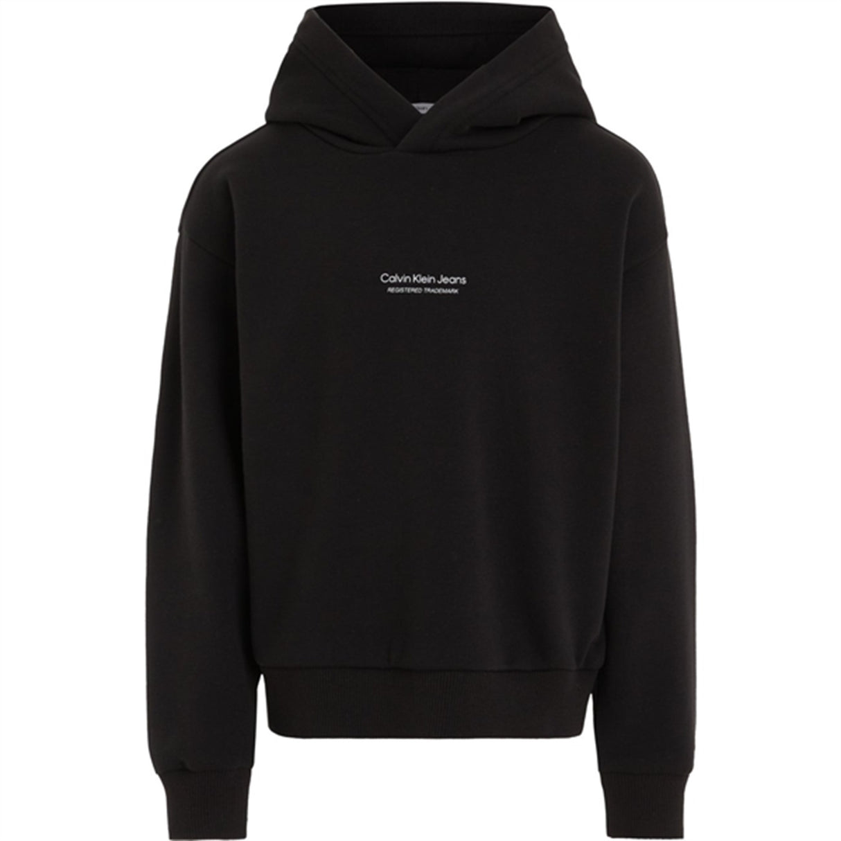 Calvin Klein Pixel Logo Terry Relaxed Hoodie Ck Black