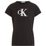 Calvin Klein Metallic Monogram Slim T-Shirt Ck Black