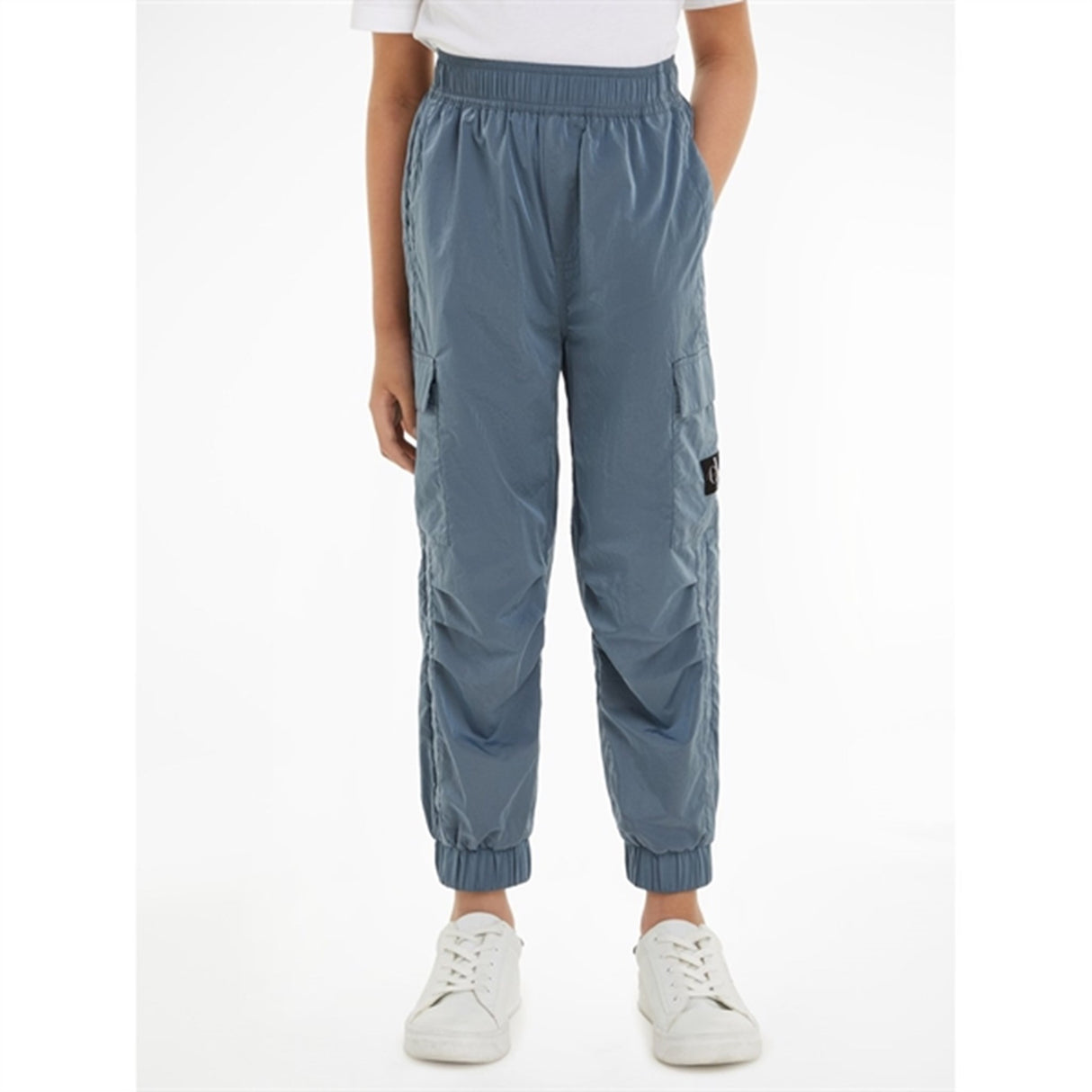 Calvin Klein Structured Nylon Trackpants Goblin Blue 2