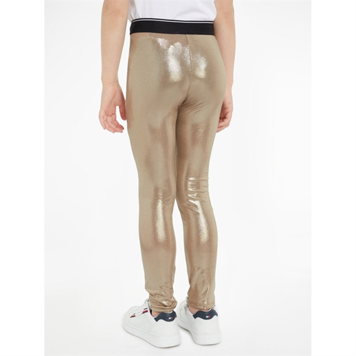 Calvin Klein Metallic Coated Leggings Frosted Almond 5