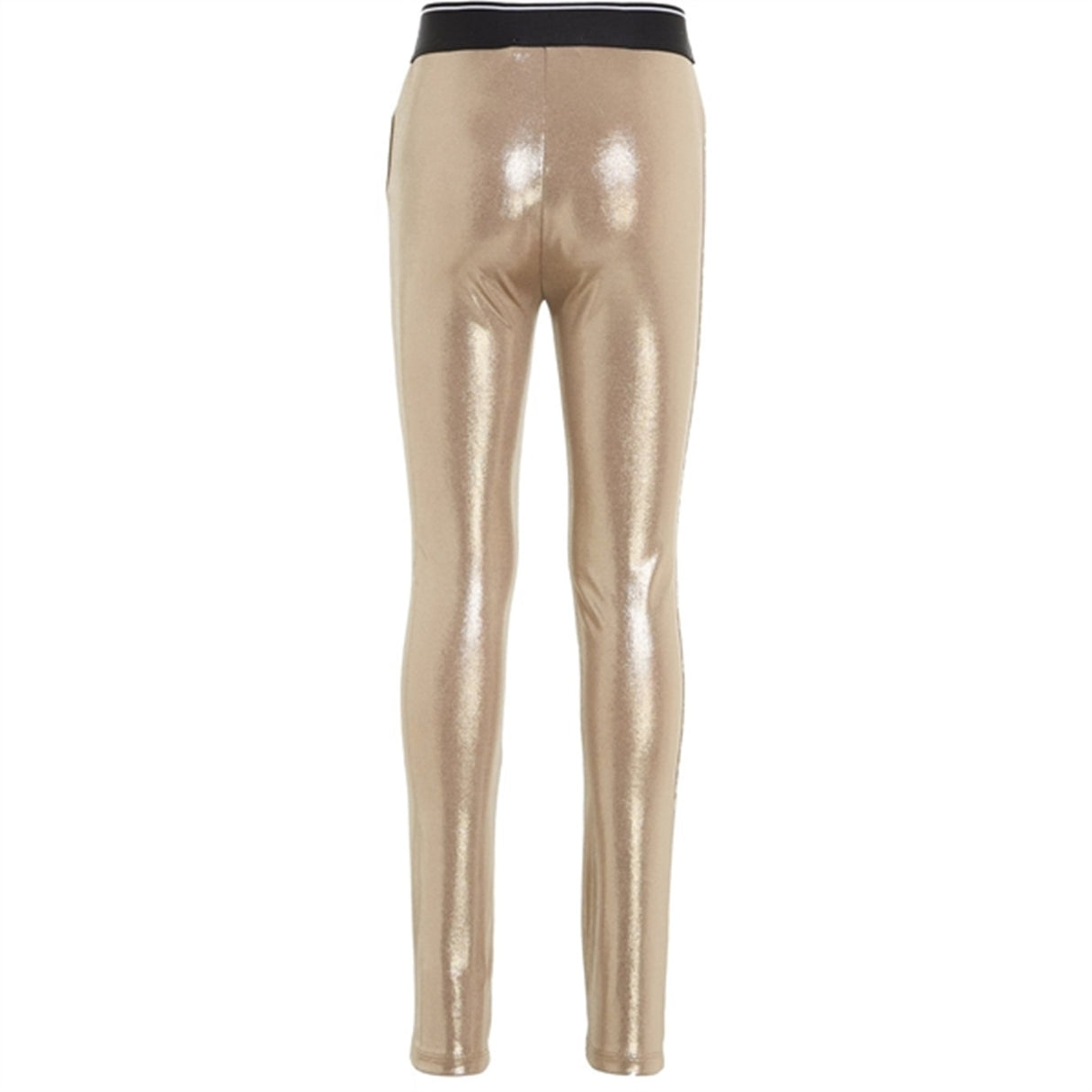 Calvin Klein Metallic Coated Leggings Frosted Almond 2