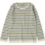 FUB Ecru/Dark Navy/Olive Contrast Striped Blus