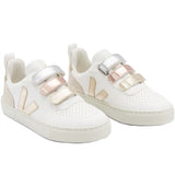 Veja V-10 Chromefree Multico White Shiny Sneakers 3