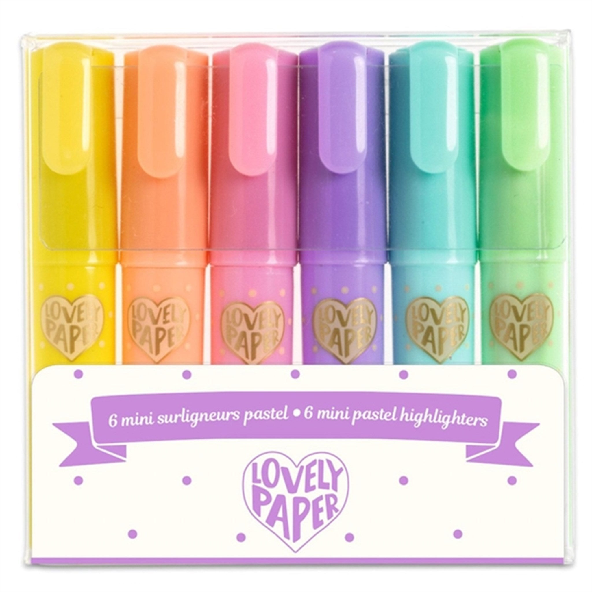 Djeco Lovely Paper 6 Mini Pastell Highlighters