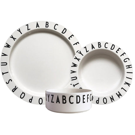 Design Letters White Eat & Learn Plate set