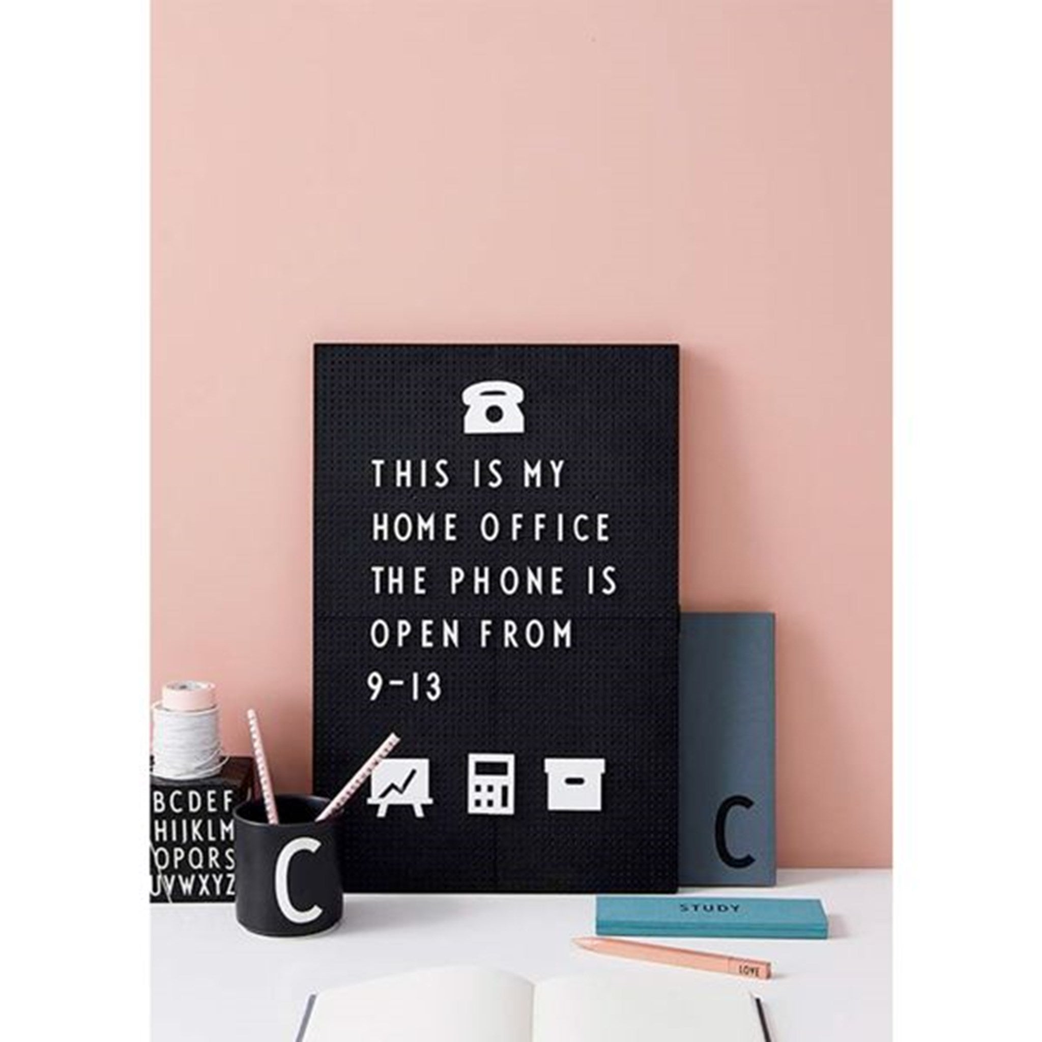Design Letters Office Icons for Messageboard Black 2