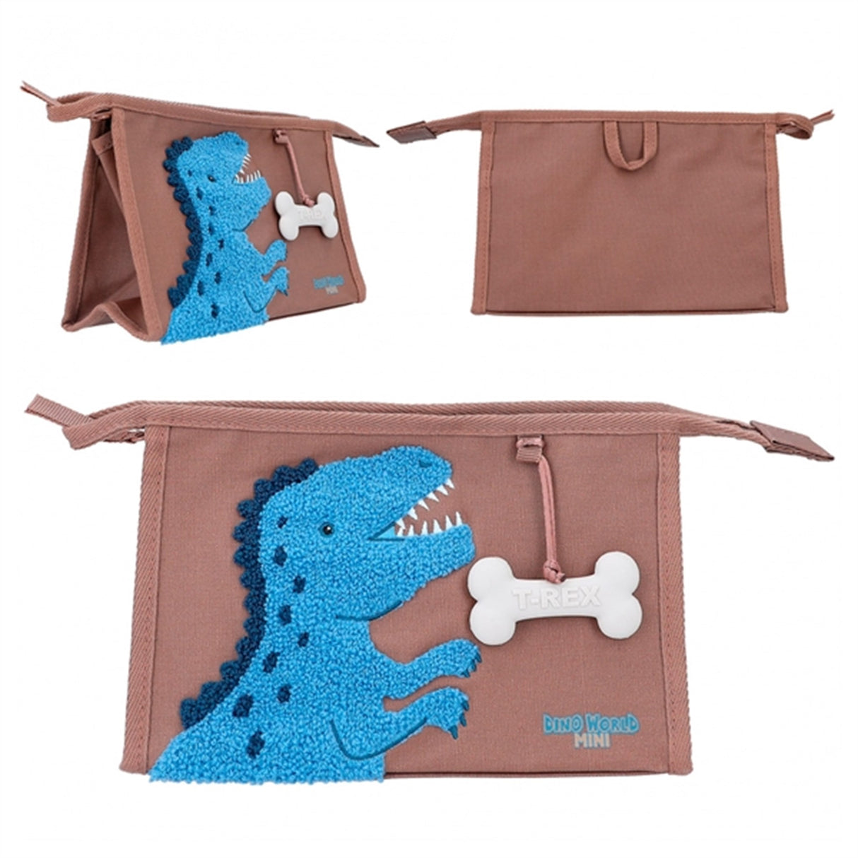 Dino World Washbag Brown Dino Mini 2