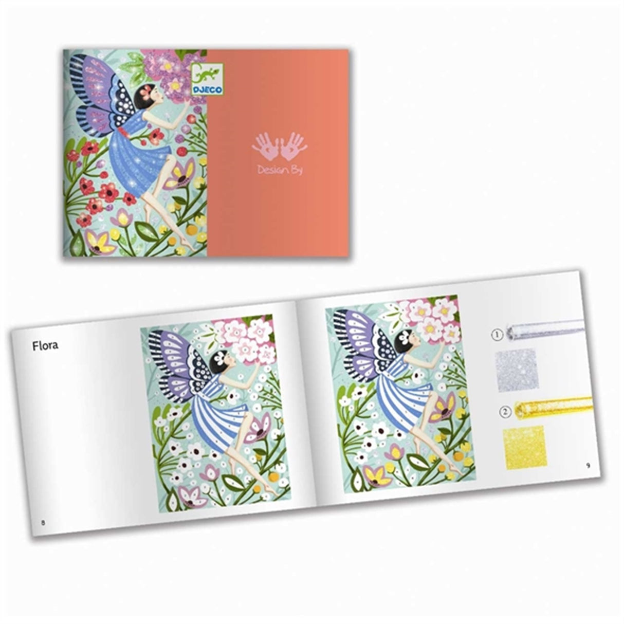 Djeco Kreativ Æske Glitterkort - Feer 4