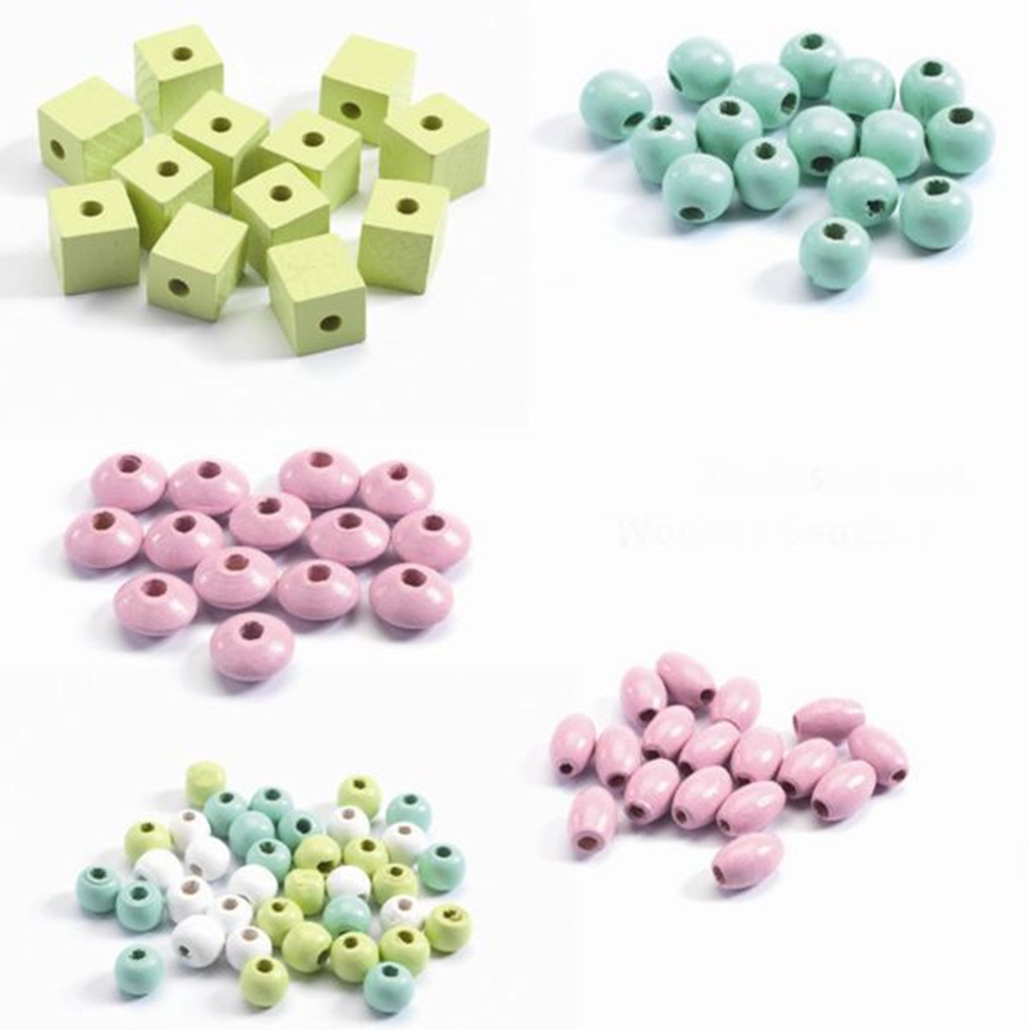 Djeco Perles Wooden Beads Flowers And Foliage 2