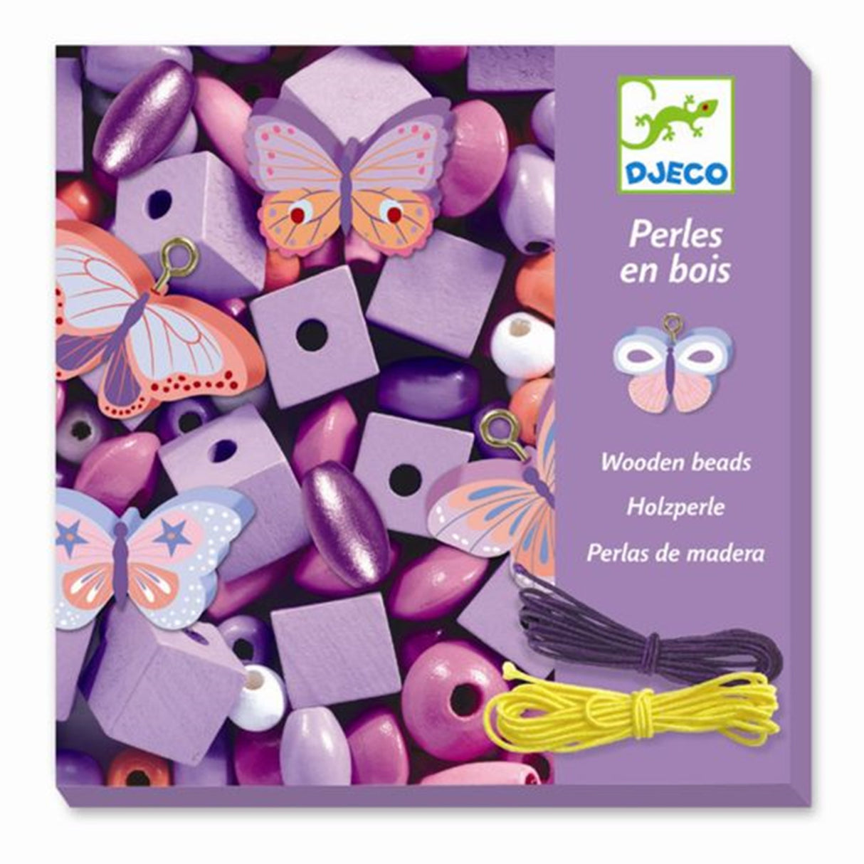 Djeco Perles Wooden Beads Butterflies