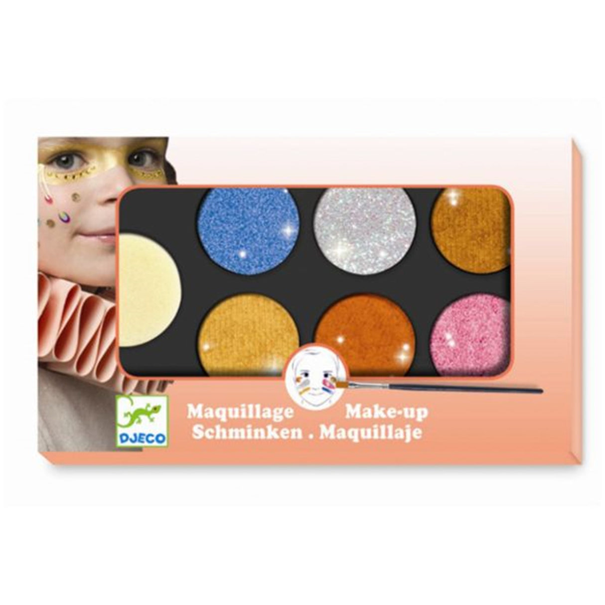 Djeco Maquillage Palette 6 Colours Metallic