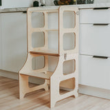 Duck Woodworks Foldable Kitchen Tower Natural